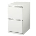 Hirsh Industries 20" Deep File/File Mobile Pedestal, White, 19357