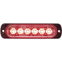 Buyers 8891903 LED Rectangular Red Low Profile Strobe Light 12V, 6 LEDs