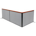 60-1/4&quot;W x 43-1/2&quot;H Deluxe Freestanding 3-Panel Corner Room Divider, Gray