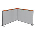60-1/4&quot;W x 43-1/2&quot;H Deluxe Freestanding 2-Panel Corner Room Divider, Gray