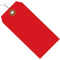 4-3/4&quot;x2-3/8&quot; Plastic Shipping Tag Pre-Wired, Red, 100 Pack