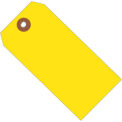 4-3/4&quot;x2-3/8&quot; Plastic Shipping Tag, Yellow, 100 Pack