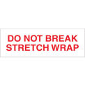 2&quot;x110 Yds Printed Carton Sealing Tape &quot;Do Not Break Stretch Wrap&quot;, Red/White - Pkg Qty 18