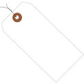 6-1/4&quot;x3-1/8&quot; Plastic Shipping Tag Pre-Wired, White, 100 Pack