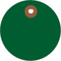 2" Diameter Plastic Circle Tags, Green, 100 Pack