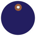 2" Diameter Plastic Circle Tags, Blue, 100 Pack