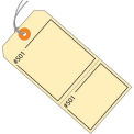 4-3/4&quot;x2-3/8&quot; Consecutively Numbered Claim Tag, Pre-Strung Manila, 1000 Pack