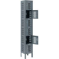 6-Tier 6 Door Ventilated Locker, 12&quot;Wx15&quot;Dx12&quot;H, Assembled