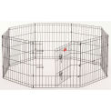 Lucky Dog Heavy Duty Dog Exercise Pen With Stakes, Steel, 24&quot;W x 24&quot;H, Black
