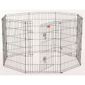 Lucky Dog Heavy Duty Dog Exercise Pen With Stakes, Steel, 24&quot;W x 36&quot;H, Black