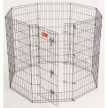 Lucky Dog Heavy Duty Dog Exercise Pen With Stakes, Steel, 24&quot;W x 48&quot;H, Black