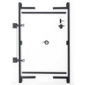 Adjust-A-Gate Contractor Series Adjustable Steel Gate Frame 3 Rail Kit 36-60&quot;W x 60&quot;H, Gray, AG36-3