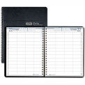 House of Doolittle Eight-Person Group Practice Daily Appointment Book, 11 x 8.5, Black, 2024