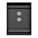 Wilson Safe Depository Safe, Dual Key Lock, 14-1/2&quot;W x 6&quot;D x 8&quot;H, Black