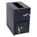 Wilson Safe Depository Safe, Dual Key Lock, 14-1/4&quot;W x 8-1/4&quot;D x 13&quot;H, Black