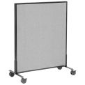 36-1/4&quot;W x 45&quot;H Mobile Office Partition Panel, Gray