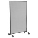 36-1/4&quot;W x 63&quot;H Mobile Office Partition Panel, Gray