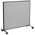 48-1/4"W x 45"H Mobile Office Partition Panel, Gray
