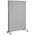 48-1/4"W x 75"H Mobile Office Partition Panel, Gray