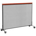 60-1/4&quot;W x 46-1/2&quot;H Mobile Deluxe Office Partition Panel, Gray