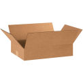20&quot; x 12&quot; x 4&quot; Flat Cardboard Corrugated Boxes - Pkg Qty 25