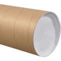 Jumbo Mailing Tubes with Caps, 0.125&quot; Thick, 10&quot; x 36&quot;, Kraft, P1036KHD