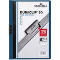 Durable Vinyl DuraClip Report Cover, Letter, Holds 60 Pages, Clear/Dark Blue