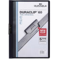 Durable Vinyl DuraClip Report Cover w/Clip, Letter, Holds 60 Pages, Clear/Navy