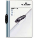 Durable Swingclip Polypropylene Report Cover, Letter Size, Clear/Black Clip, 25/Box