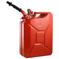 Wavian Jerry Can w/Spout & Spout Adapter, Red, 20 Liter/5 Gallon Capacity