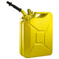 Wavian Jerry Can w/Spout & Spout Adapter, Yellow, 20 Liter/5 Gallon Capacity