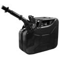 Wavian Jerry Can w/Spout & Spout Adapter, Black, 10 Liter/2.64 Gallon Capacity