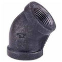 1/2" Black Malleable 45 Degree Elbow, Lead Free, 150 PSI