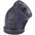 1-1/4&quot; 45 Degree Elbow, Black Malleable, 150 PSI, Lead Free