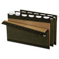 Pendaflex Ready-Tab Reinforced Hanging Folders, 1/5 Tab, Legal, Stnd Green, 25/Box