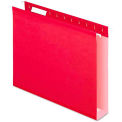 Pendaflex Reinforced 2&quot; Extra Capacity Hanging Folders, Letter, Red, 25/Box