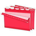 Pendaflex Ready-Tab Lift Tab Reinforced Hanging File Folders, 1/5 Tab, Letter, Red, 25/Box