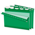 Pendaflex Ready-Tab Lift Tab Reinforced Hanging Folders, 1/5 Tab, Letter, Brt Green, 25/BX