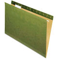 Pendaflex Reinforced Hanging Folders, No Tabs, Legal, Standard Green, 25/Box