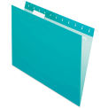 Pendaflex Hanging File Folders, 1/5 Tab, Letter, Aqua, 25/Box