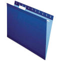 Pendaflex Reinforced Hanging Folders, 1/5 Tab, Letter, Navy, 25/Box