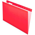 Pendaflex Reinforced Hanging Folders 1/5 Tab, Legal, Red, 25/Box
