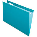 Pendaflex Reinforced Hanging Folders, 1/5 Tab, Legal, Teal, 25/Box