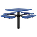 Global Industrial 46" Square Picnic Table, In-Ground Mount, Blue