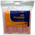 RollerLite 6&quot; x 1/2&quot; Pink Polyester Mini Roller Cover, 6/Pack 12/Case