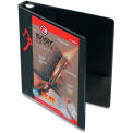 Cardinal Easy Open ClearVue Locking Slant-D Ring Binder, 1&quot;, Black