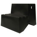 2 Step Plastic Step Stand, 18-1/4&quot;W x 24-1/2&quot;D x 19-1/2&quot;H, Black