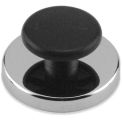 Master Magnetics Ceramic Round Base Magnets HMKR-70 with Knob 65 Lbs. Nickel | Chrome Plating