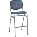 2300 Series 46&quot;H Poly Stack Stool Chair with Perforated Back Navy