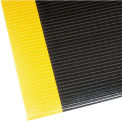 NoTrax Razorback Safety-Anti-Fatigue Floor Mat, 2' x 60' x 1/2&quot;, Black/Yellow